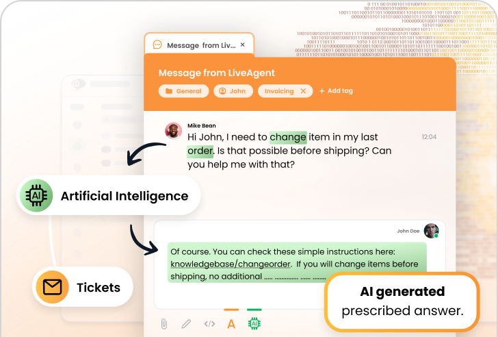 LiveAgenti AI vastuse koostaja funktsioon