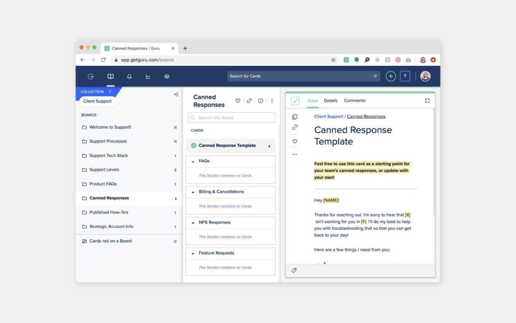 Guru tarkvara teadmusbaasi praktiline näide
