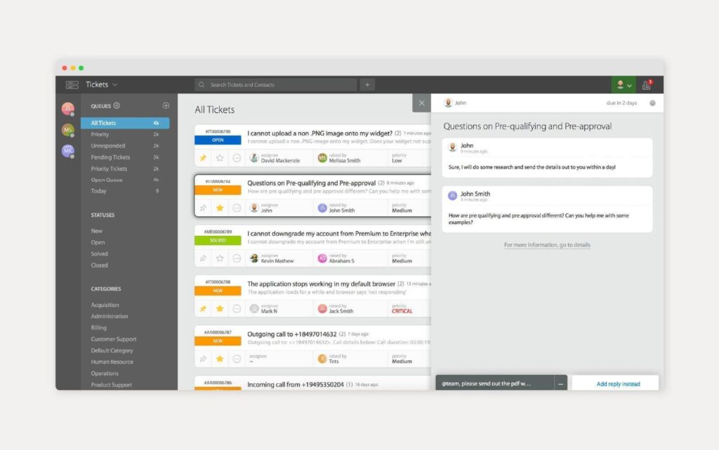 HappyFoxi teadmusbaasi tööriista hetktõmmis kasutuses