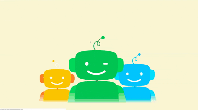 Quriobot integreerimise animatsioon