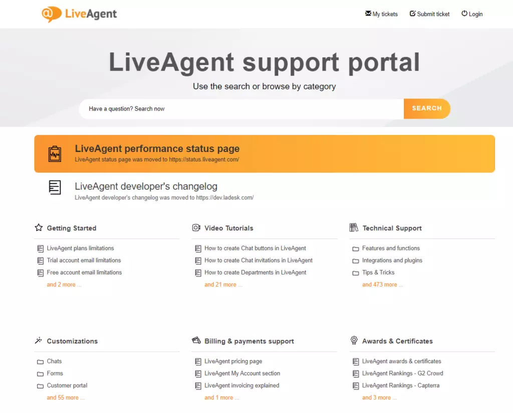 LiveAgent tugiteenuste portaal