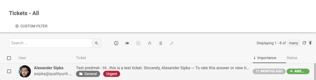 LiveAgent - kiire silt piletil