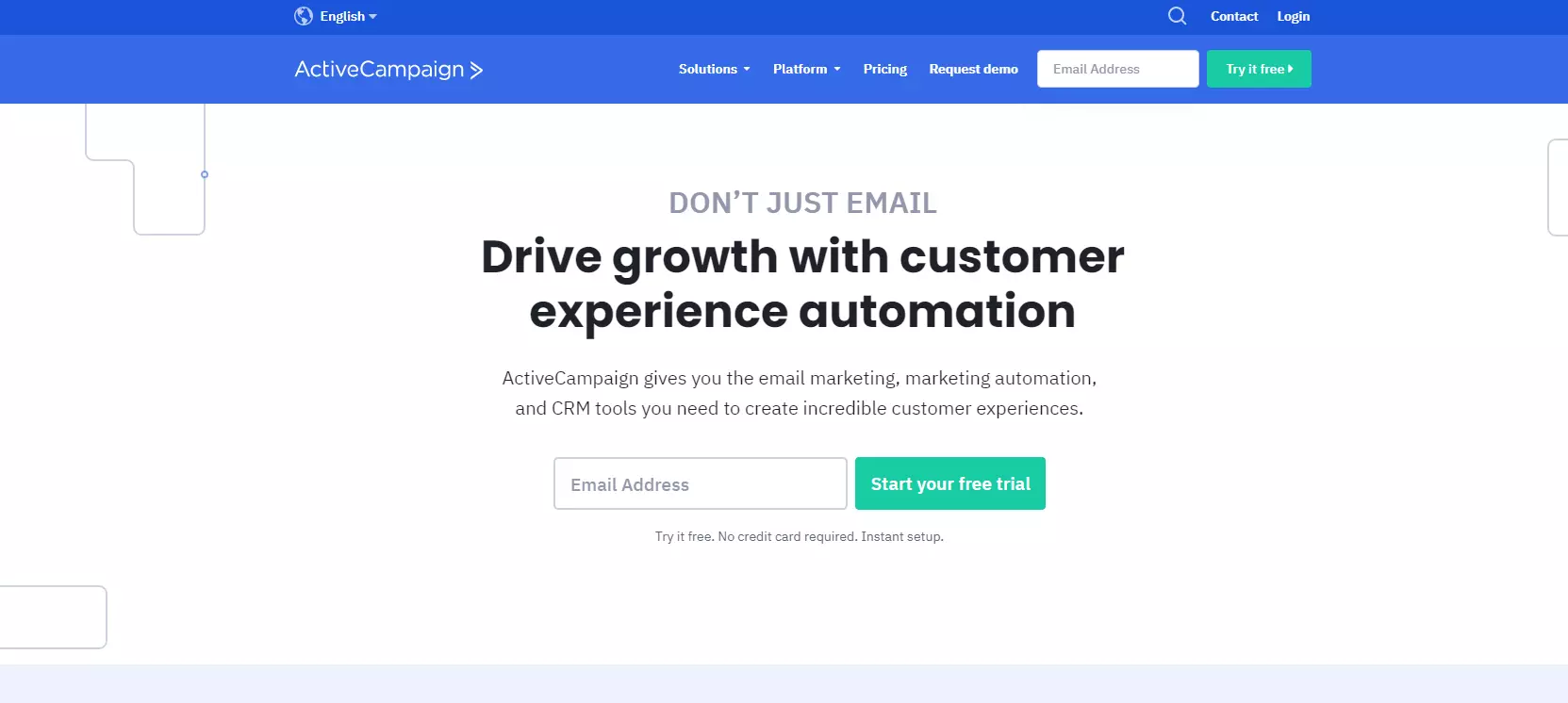 ActiveCampaign koduleht