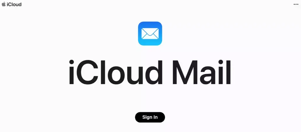 iCloud Mail koduleht