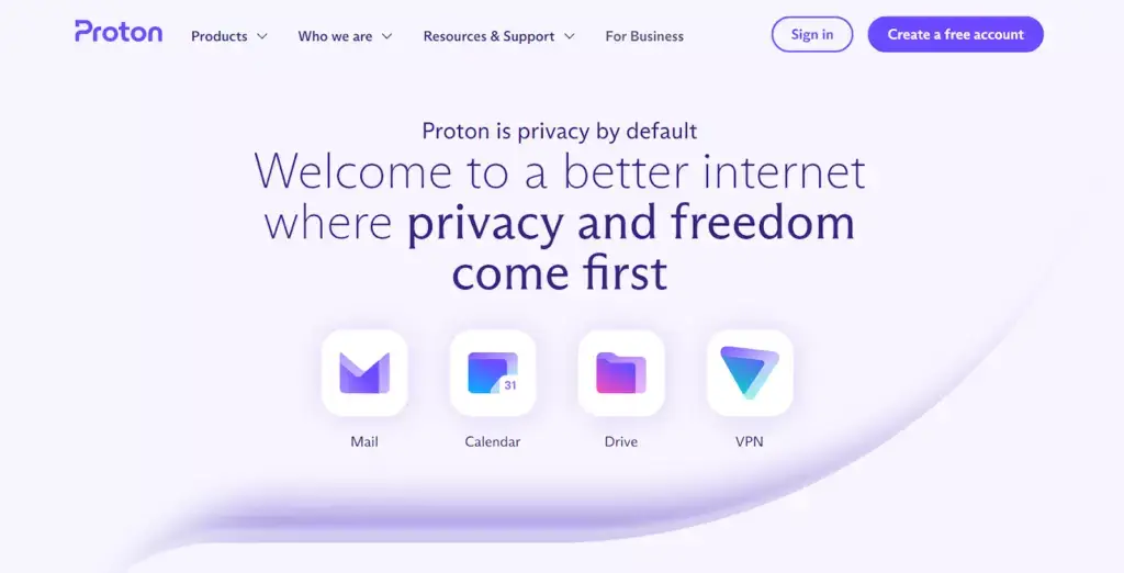 Proton Mail koduleht