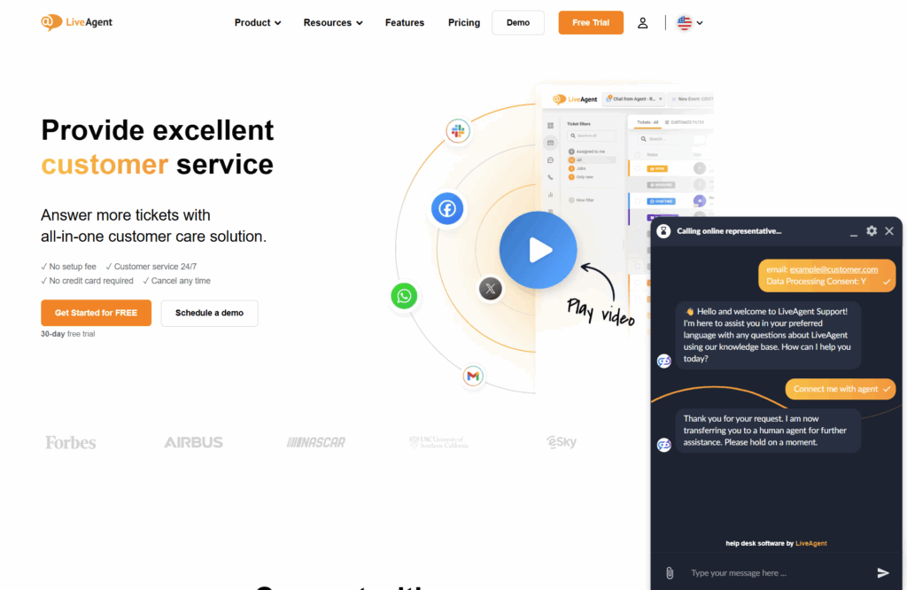 LiveAgenti AI vestlusroboti vestlus LiveAgenti veebilehel