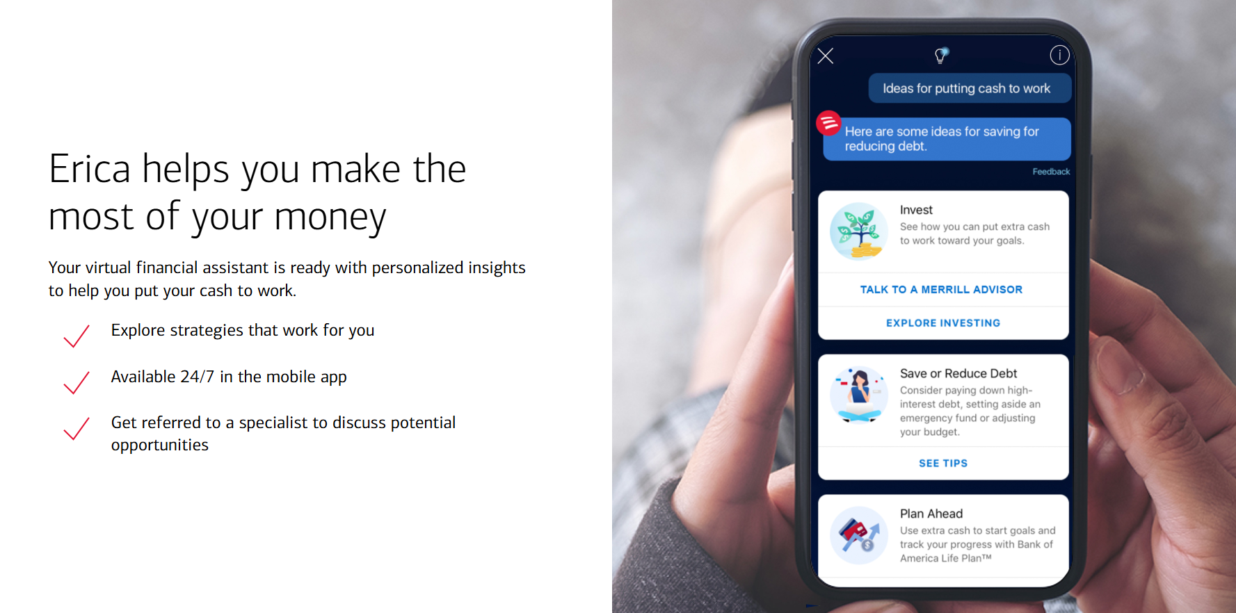 Erica - Bank of America virtuaalne assistent.