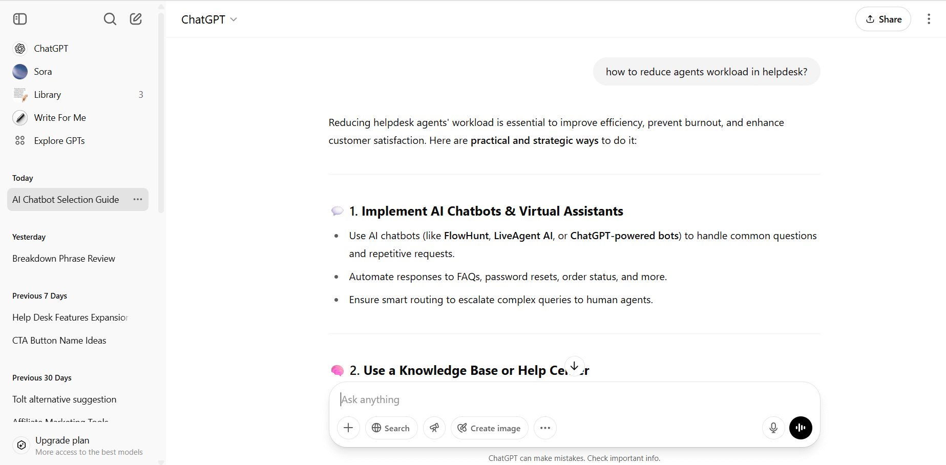 ChatGPT ülevaade vestluse liidese kohta