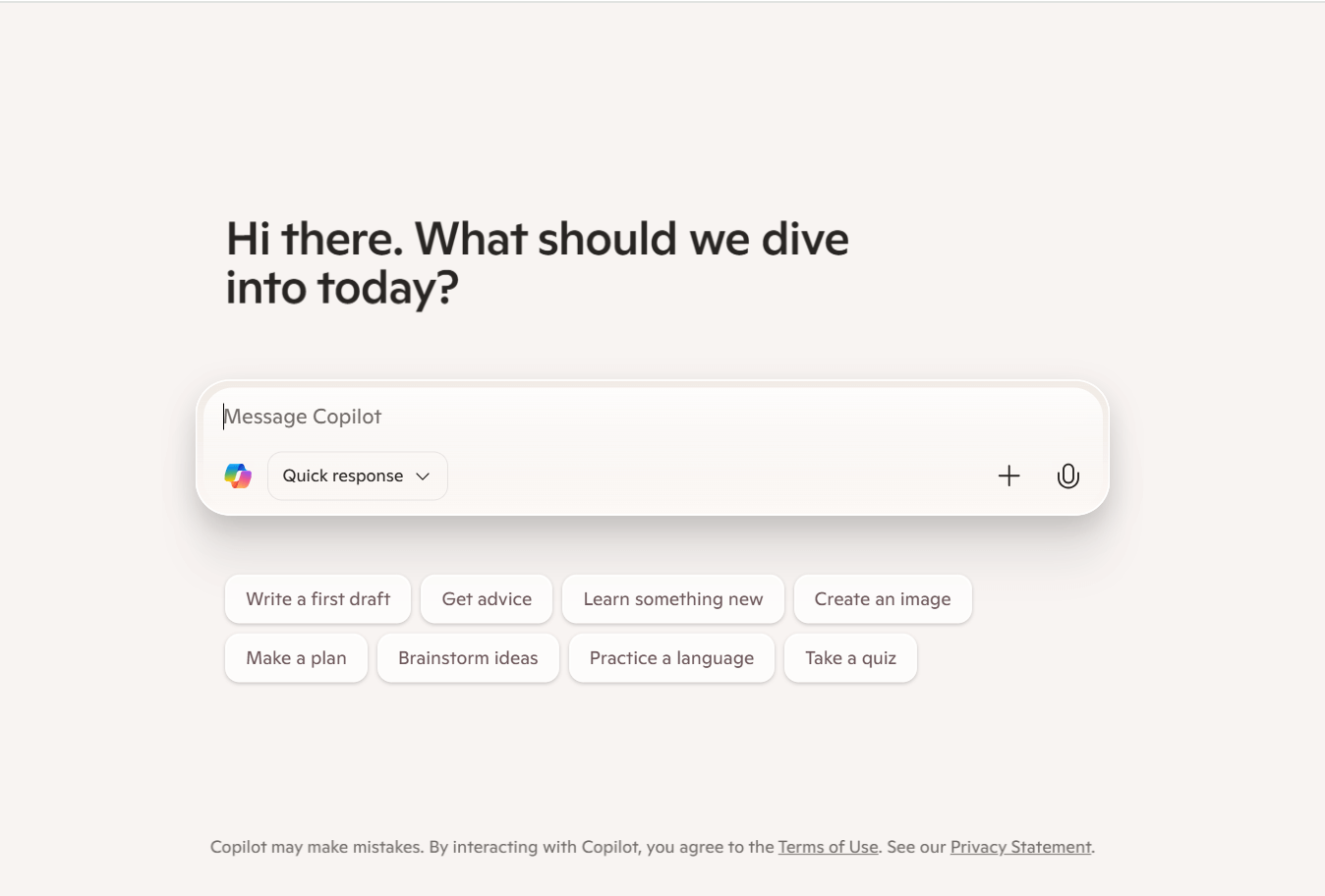 Copilot by Microsoft interaktsiooni akna ülevaade