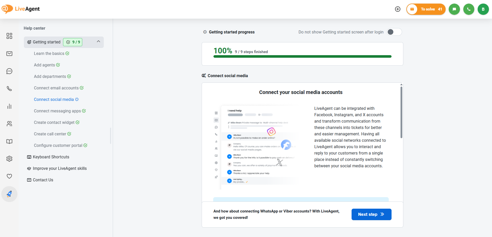 Hästi organiseeritud abikeskuse näide