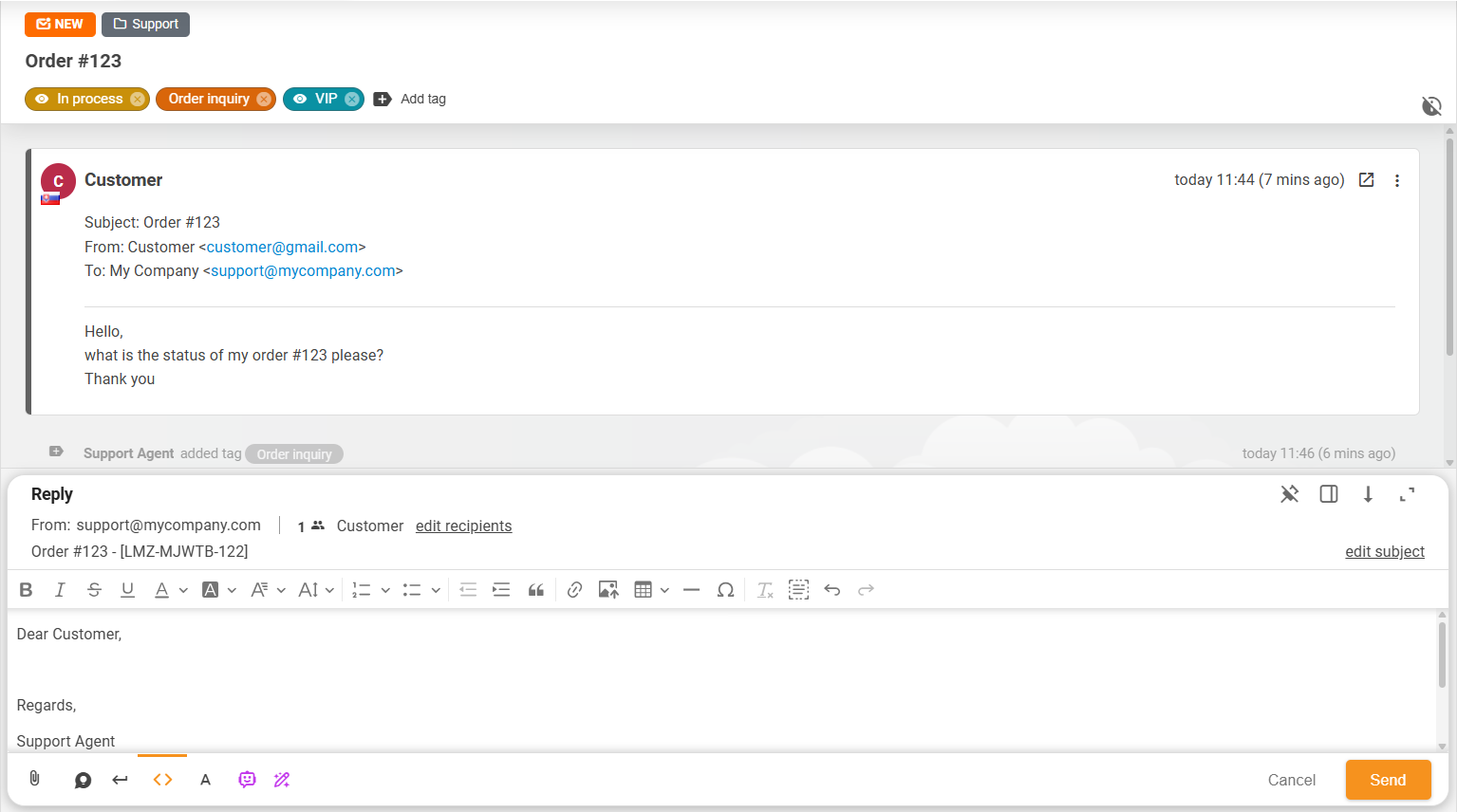 Täiustatud pileti paigutus ja tegevuskast