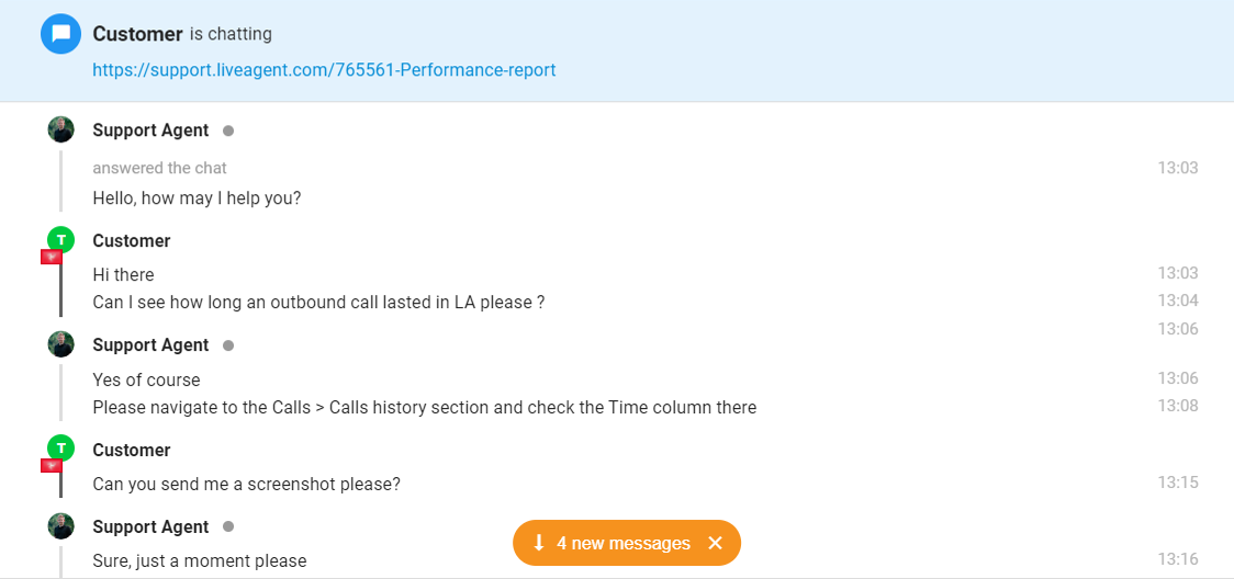 Kuvatõmmis vestlusest, mis näitab lugemata sõnumite teatist