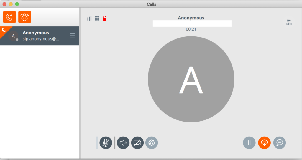Linphone softphone sõnumside