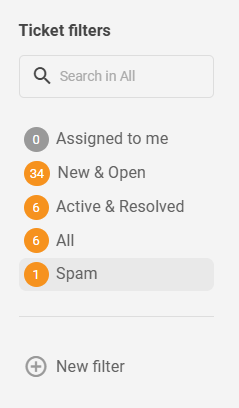 Uuendatud vaikepiletifiltrid LiveAgentis