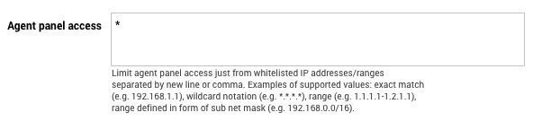 Agendi paneel whitelist LiveAgentis