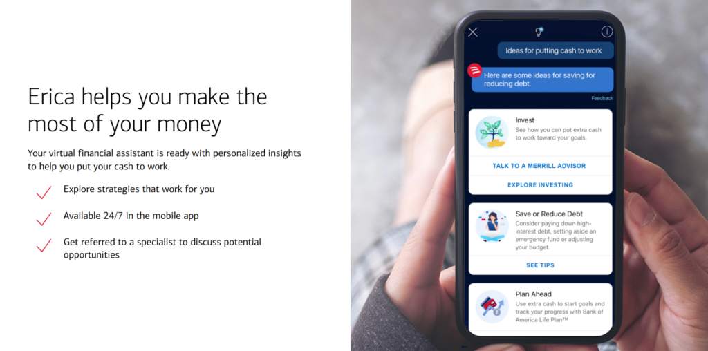 Erica-Bank of America virtuaalne assistent.