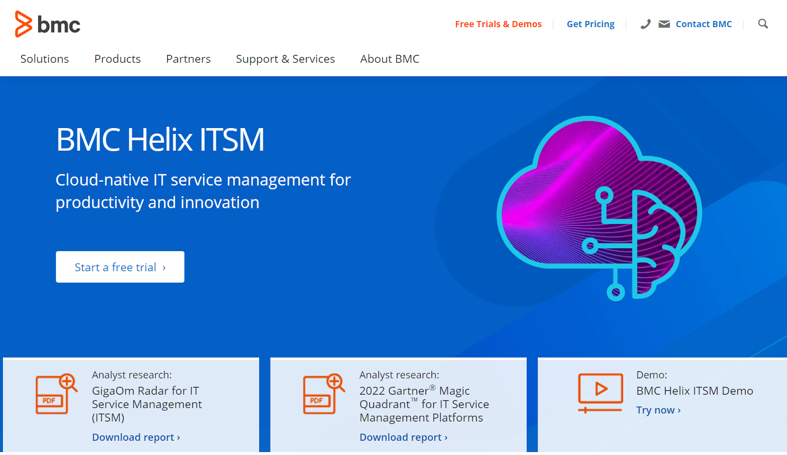 BMC Helix ITSM'i koduleht - Spiceworks'i alternatiiv IT-teenuste haldusele ja produktiivsusele
