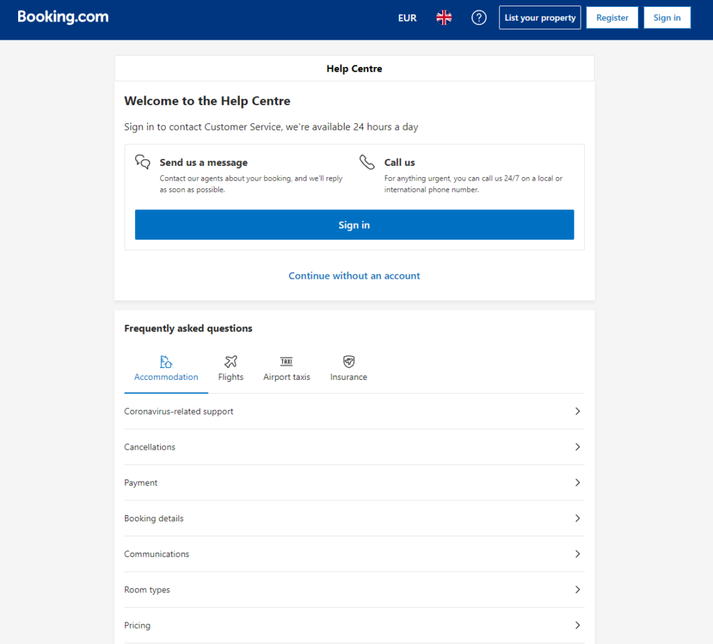 Booking.com Abikeskus