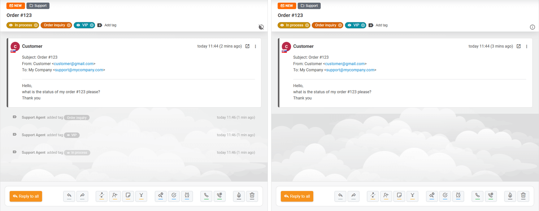 Süsteemisõnumite peitmise võimalus piletis