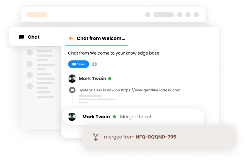 Ühendamisfunktsiooni visualiseerimine LiveAgentis