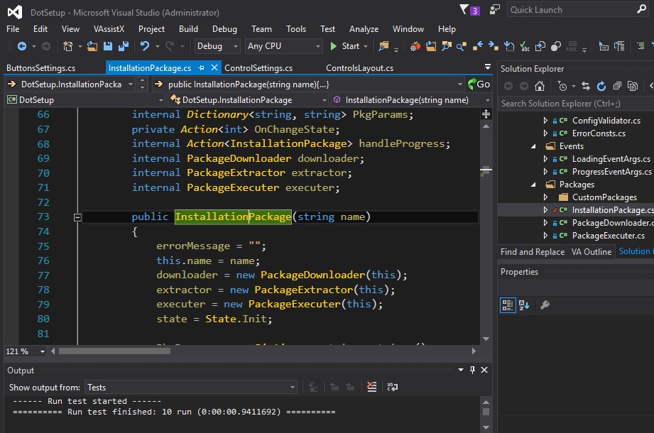 Näide süsteemi käsitsi installimisest Microsoft Visual Studio's