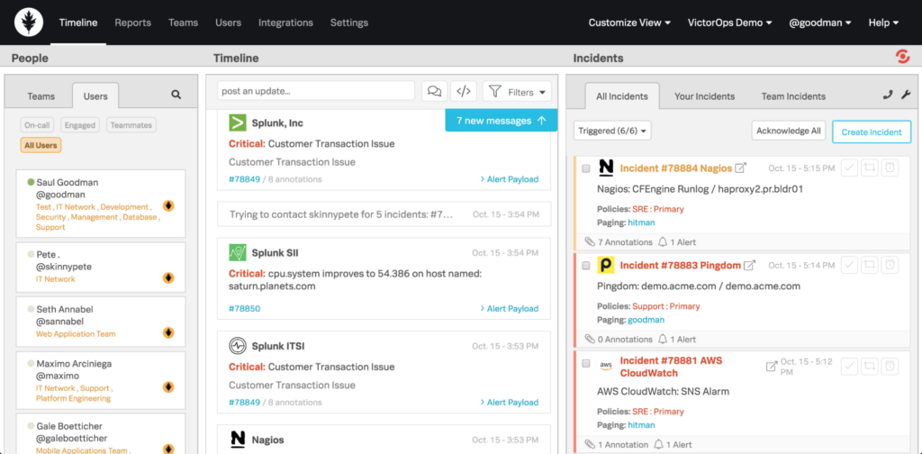 Splunk On-Call intsidentide ajajoon