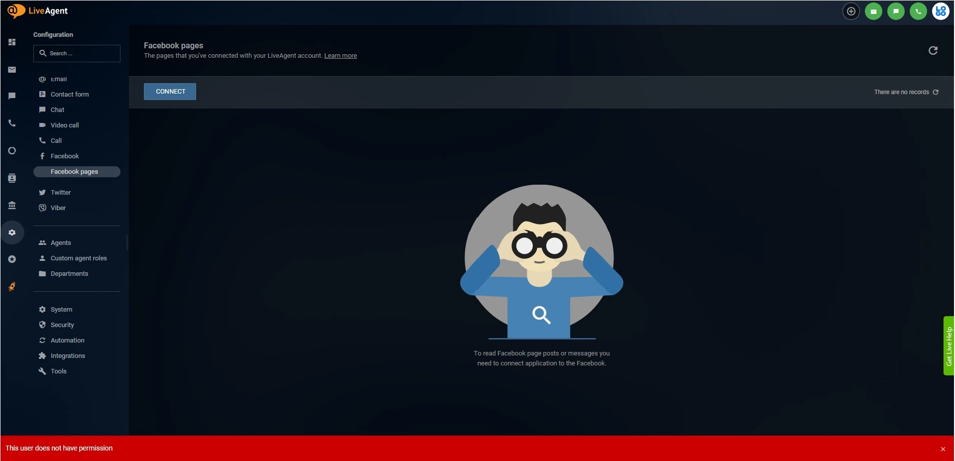 LiveAgent - Parandatud Facebooki integratsiooni probleem