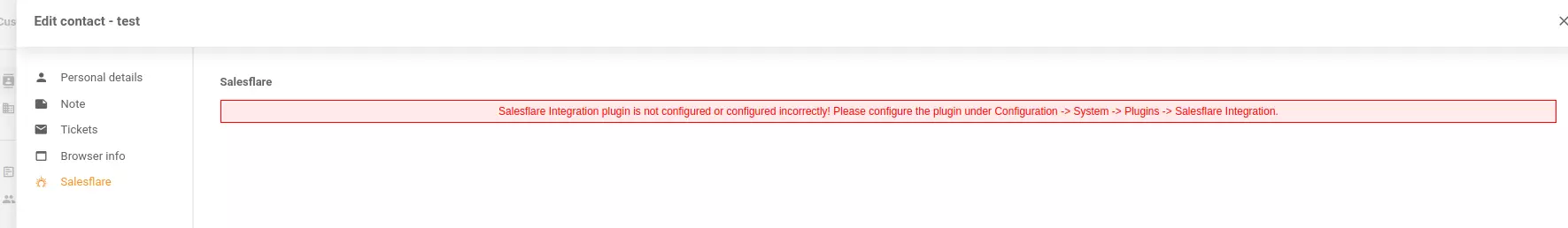 Valed sõnumid integratsioonide konfiguratsioonis
