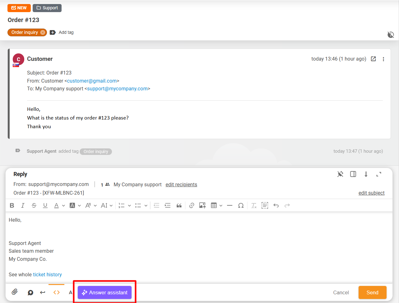AI vastuse assistendi uus liides