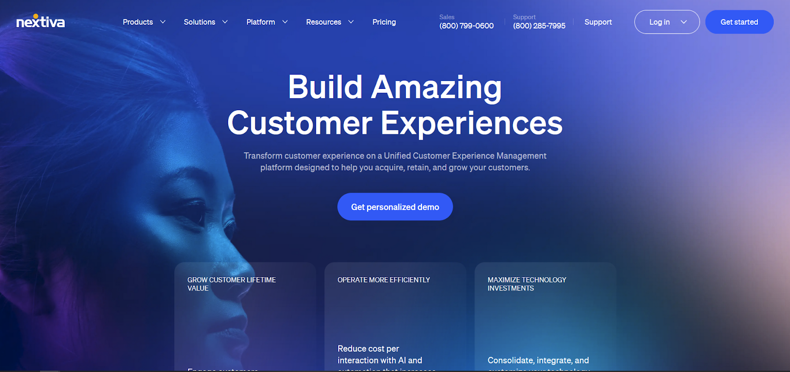 Nextiva kõnekeskuse tarkvara avaleht