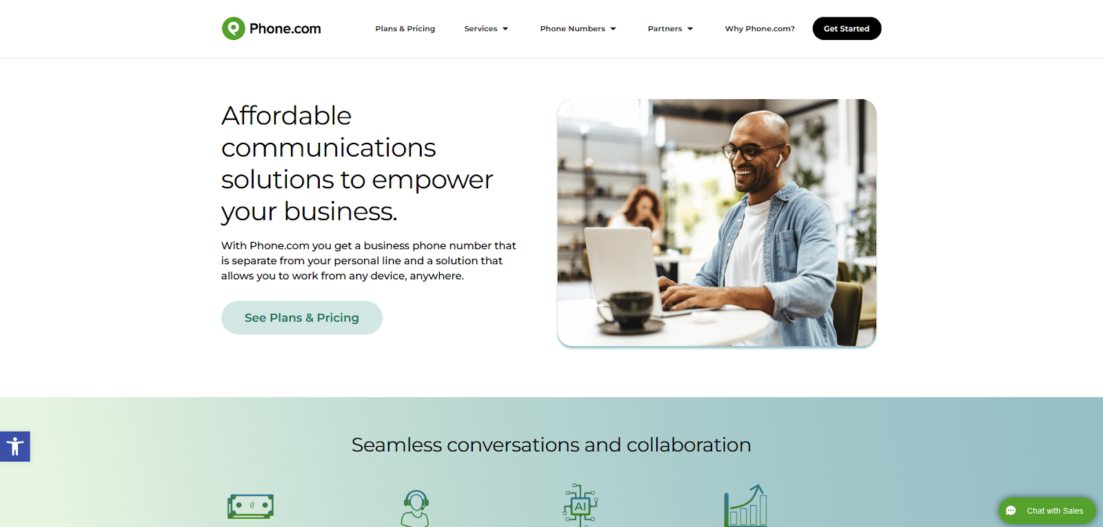 Phone.com kõnekeskuse tarkvara avaleht
