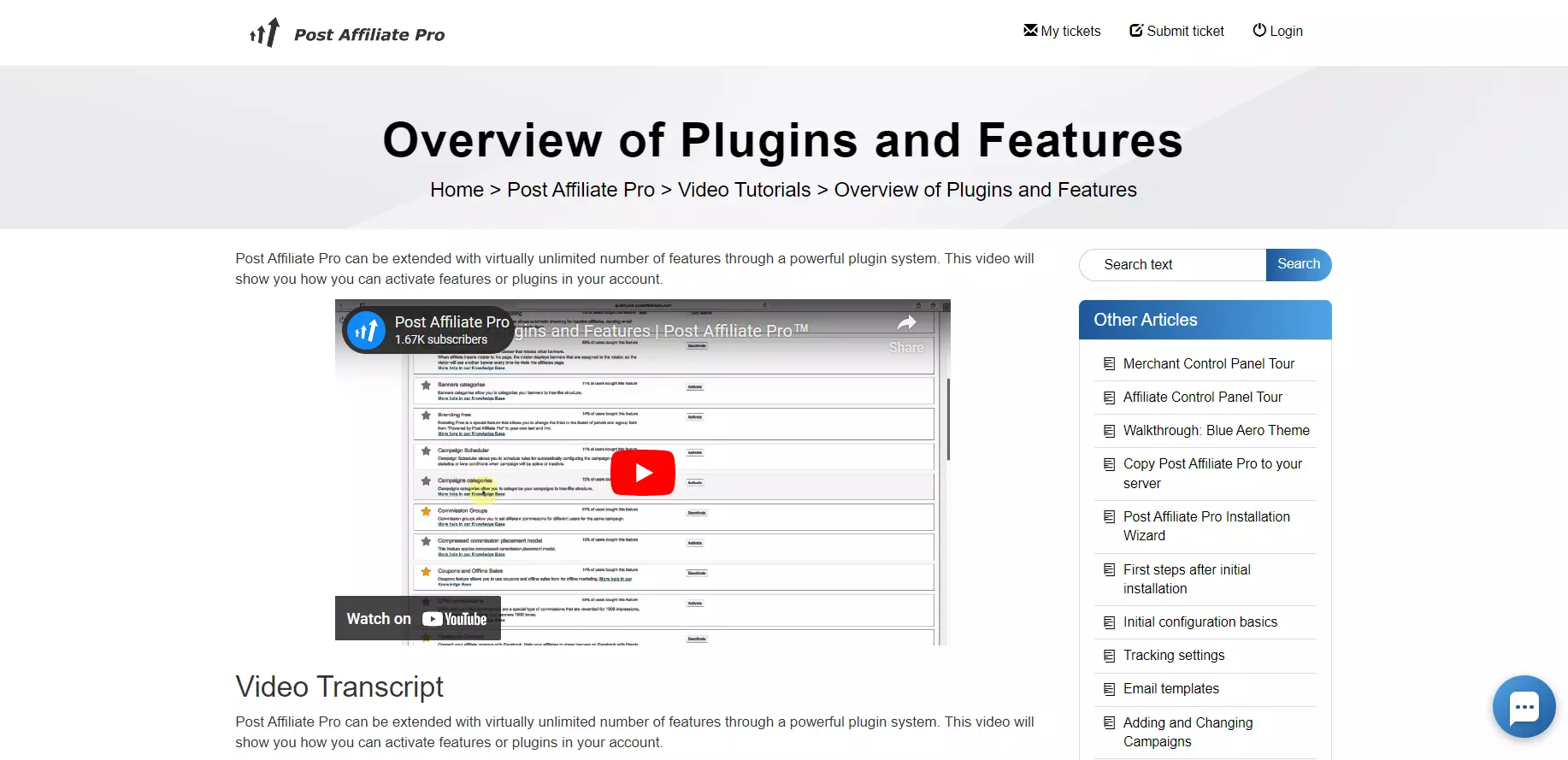 Post Affiliate Pro videojuhend