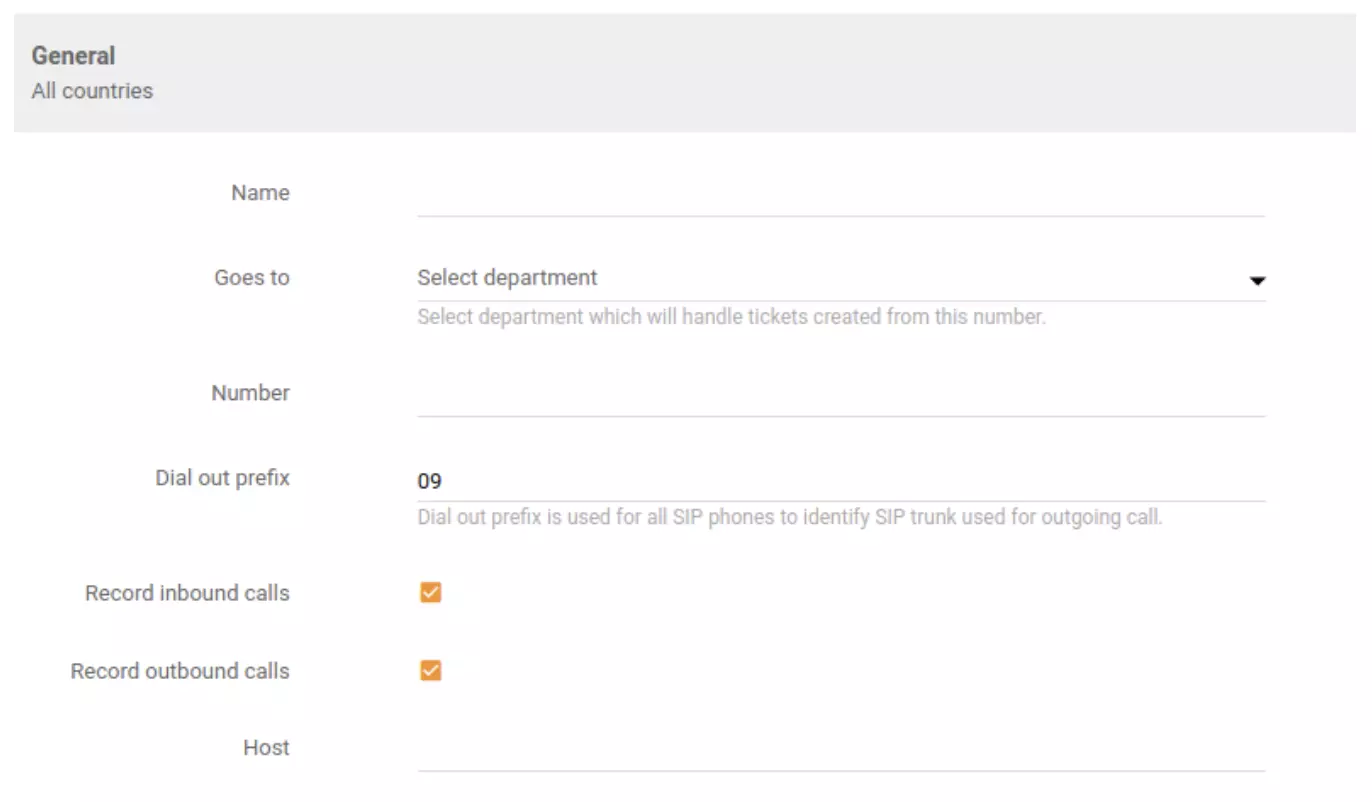Sissetulevate, väljaminevate või kombineeritud kõne salvestamise võimalused LiveAgent'is