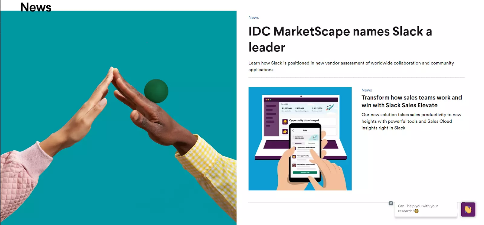 Slack'i blogi lehe hetktõmmis