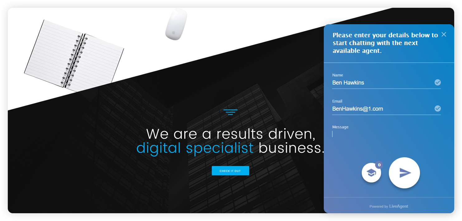 Näide ettevõtte kontaktivormist