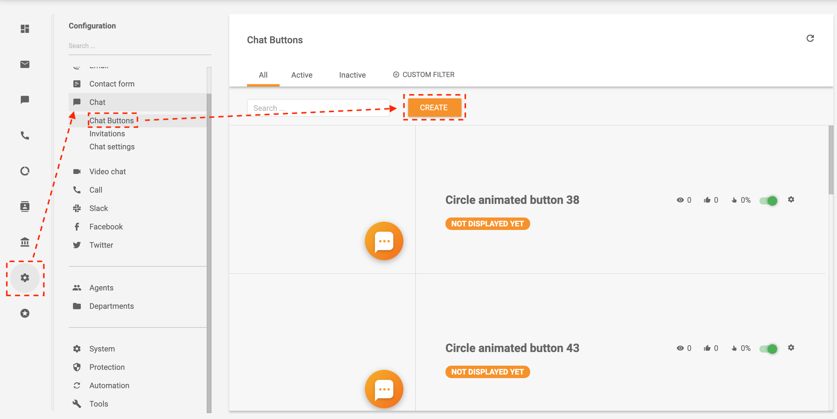 Näide vestlusnupu loomisest