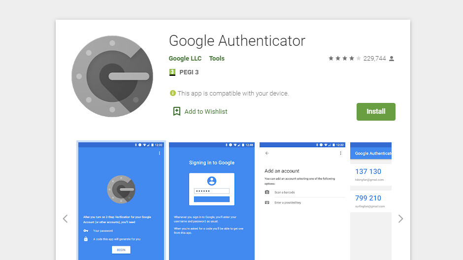 Google Authenticator google play