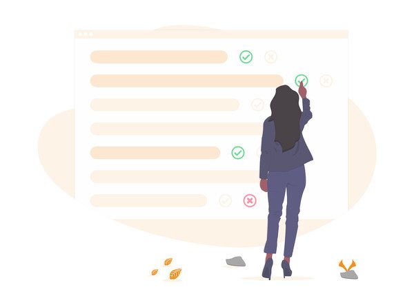 naine õige valiku tegemisel - illustratsioon