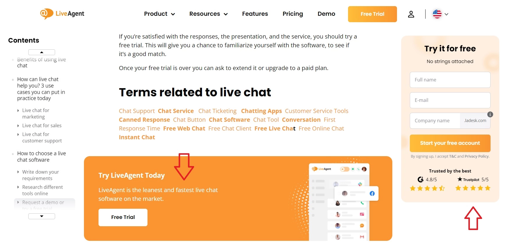 LiveAgent väärtuse tõestus