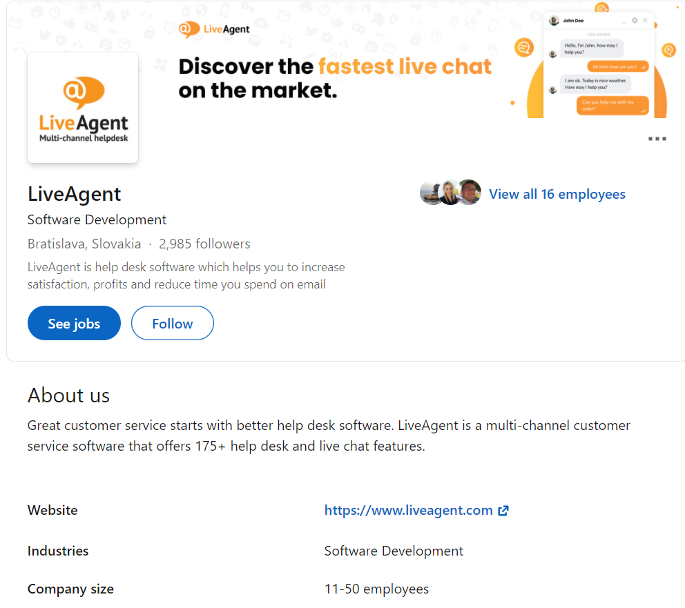 LiveAgenti LinkedIn profiil
