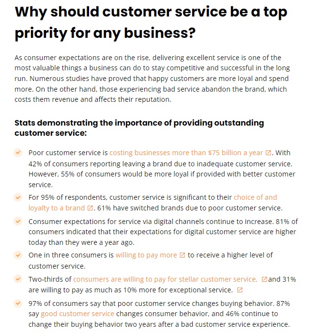 Teksti vormindamise näide LiveAgent'is