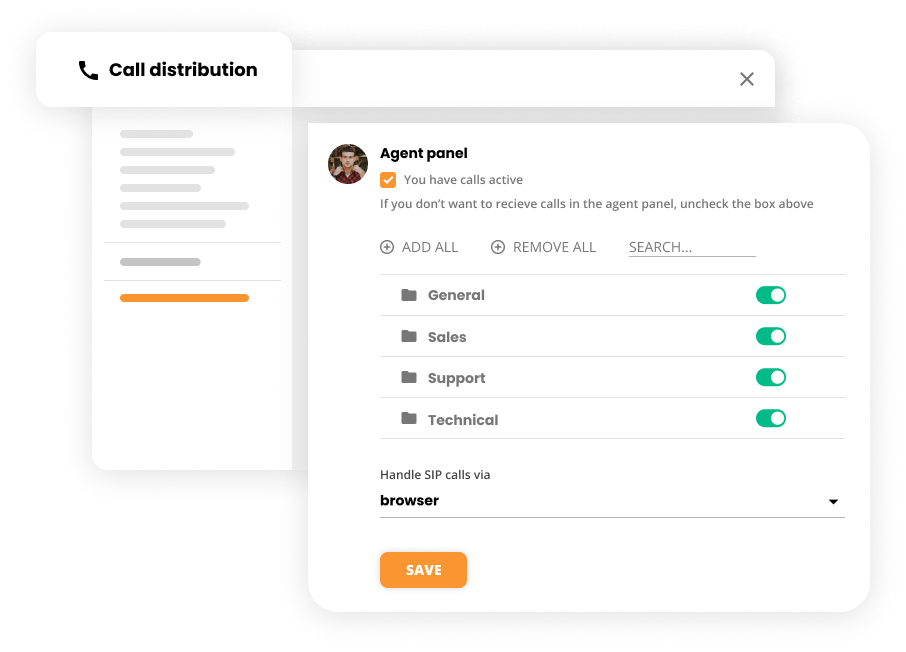 Kõnete jaotamise seaded kontaktikeskuse tarkvara - LiveAgent
