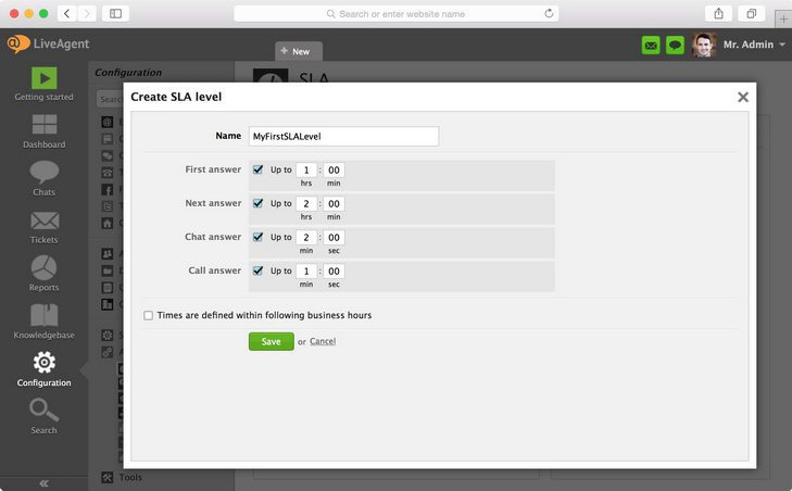 Kuidas luua SLA tase ja määrata soovitud tegevus