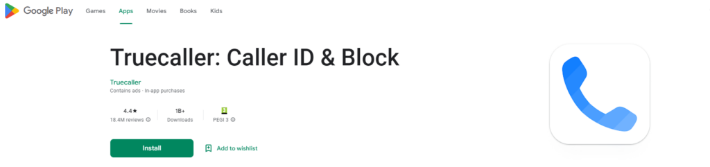 Truecaller: Caller ID & Block Google Play veebisait