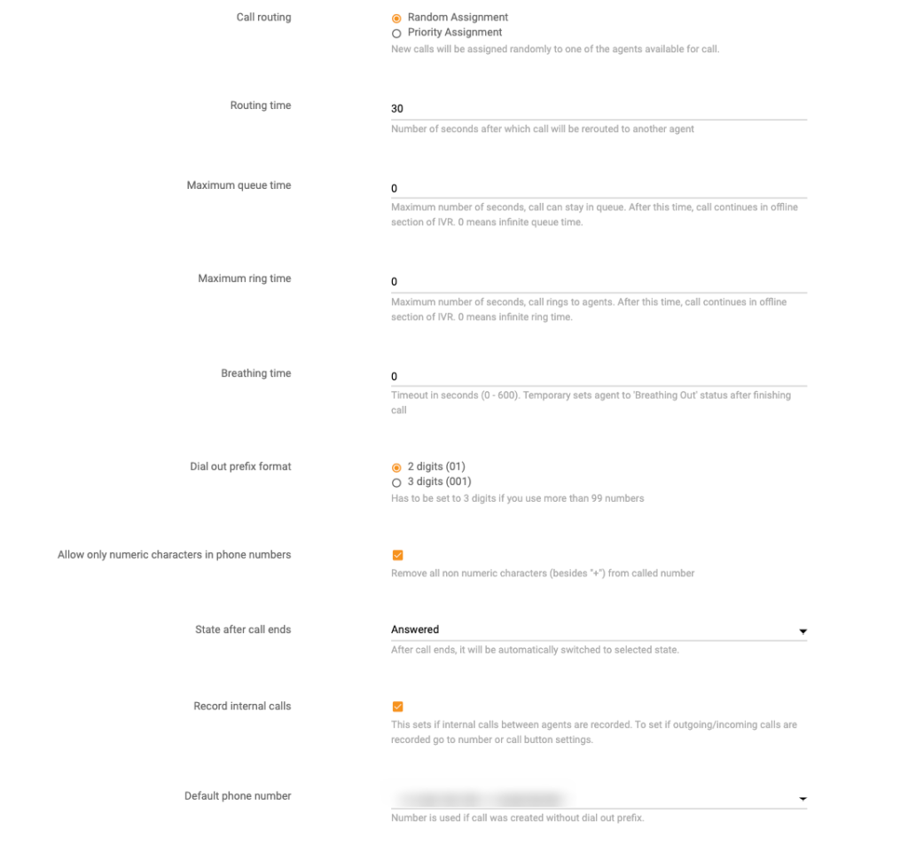 LiveAgent kõnekeskuse seadistamine