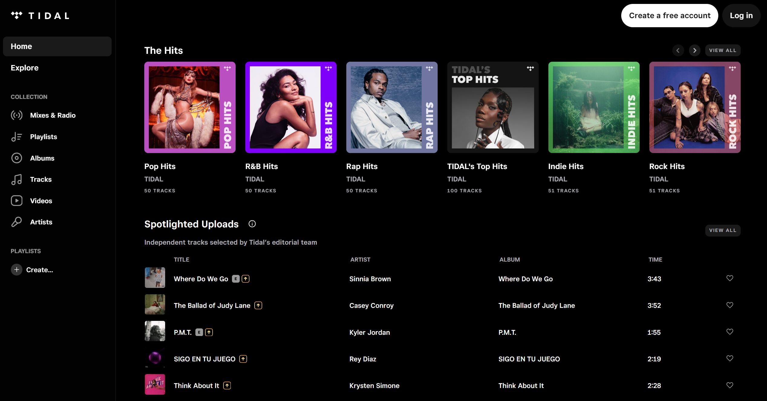 TIDAL Help Desk Kontaktid