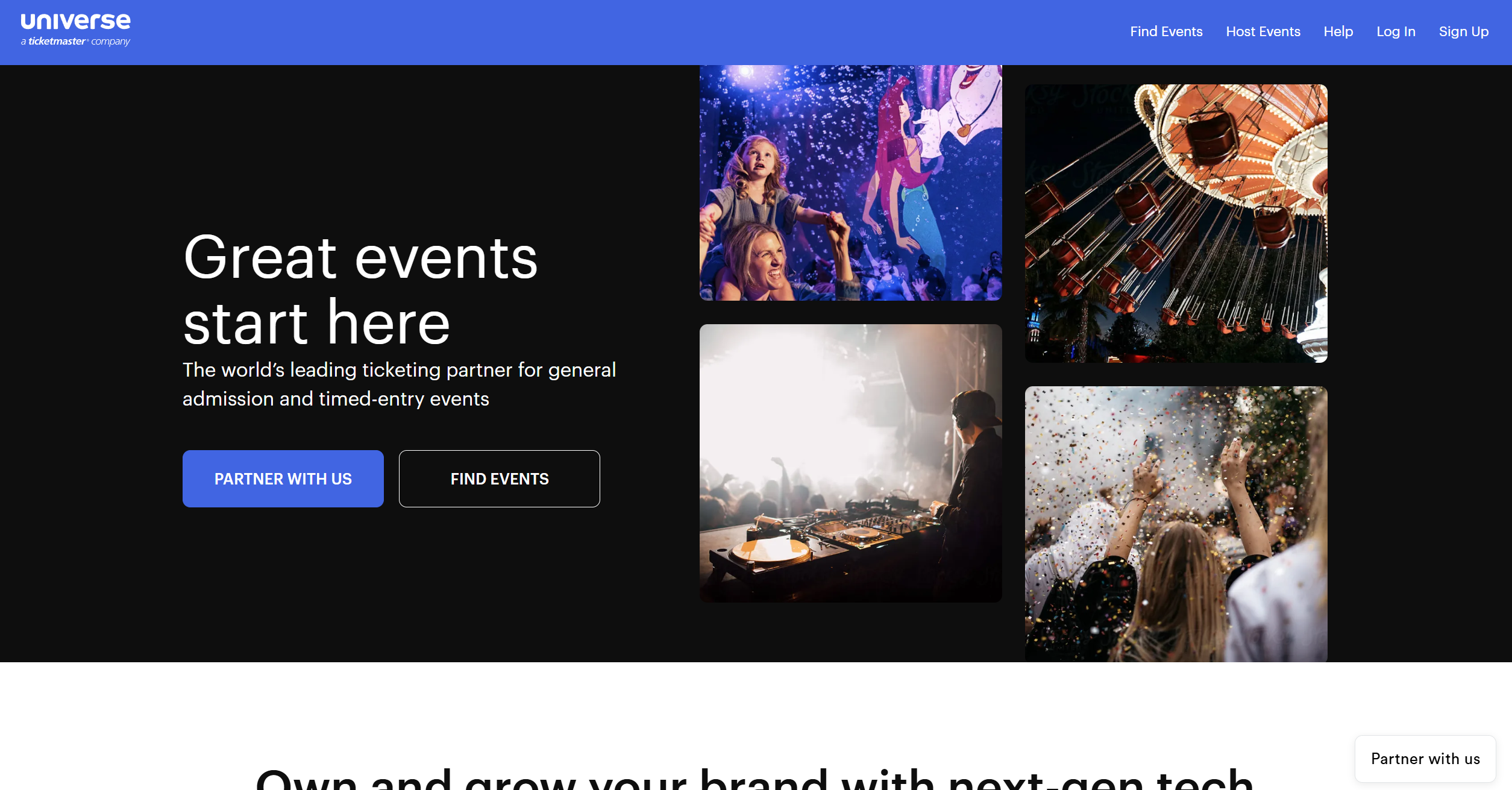 Universe'i klienditoe kontaktid