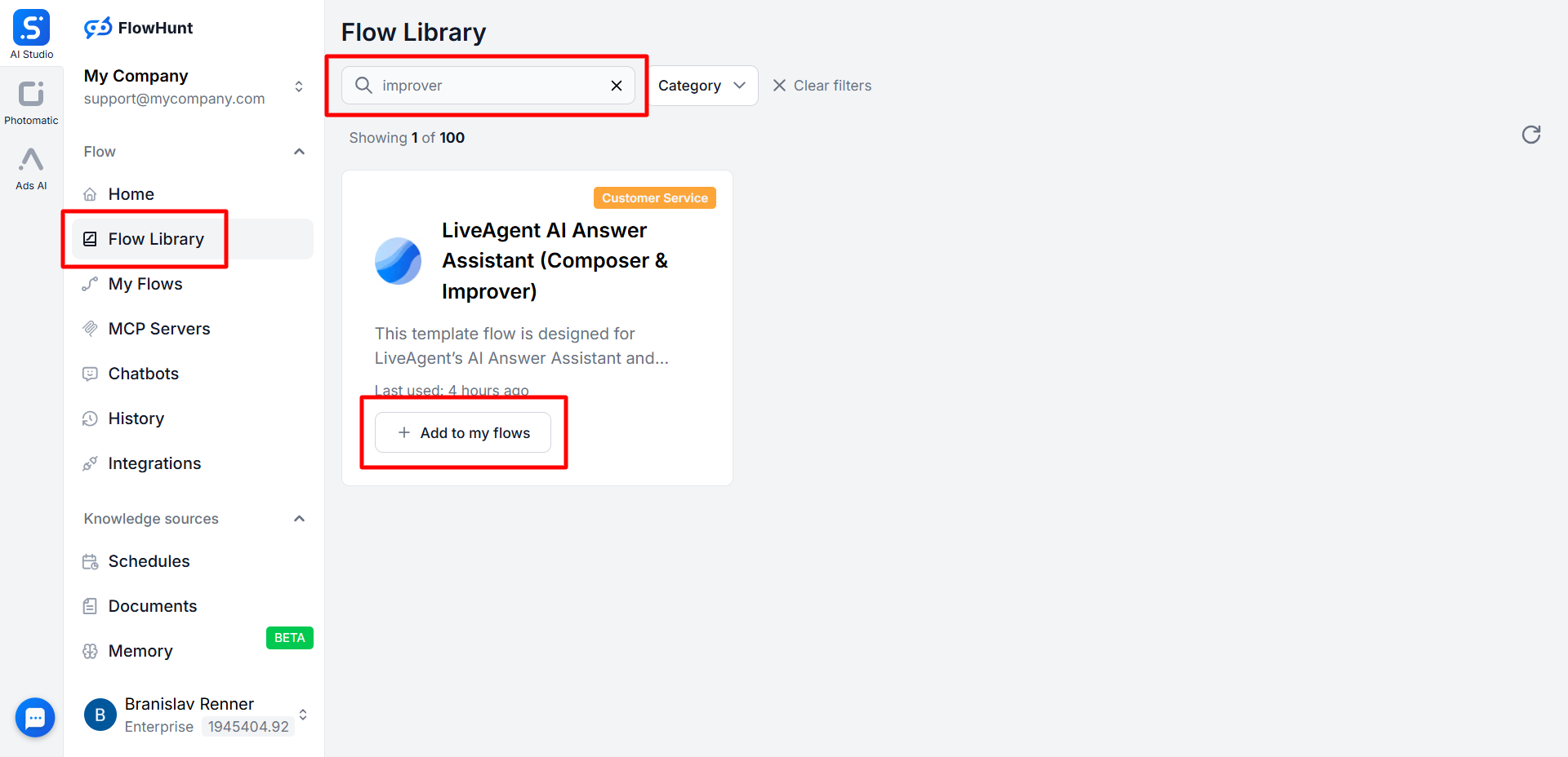 AI vastuste parandaja vs FlowHunt pakkujana integratsioon