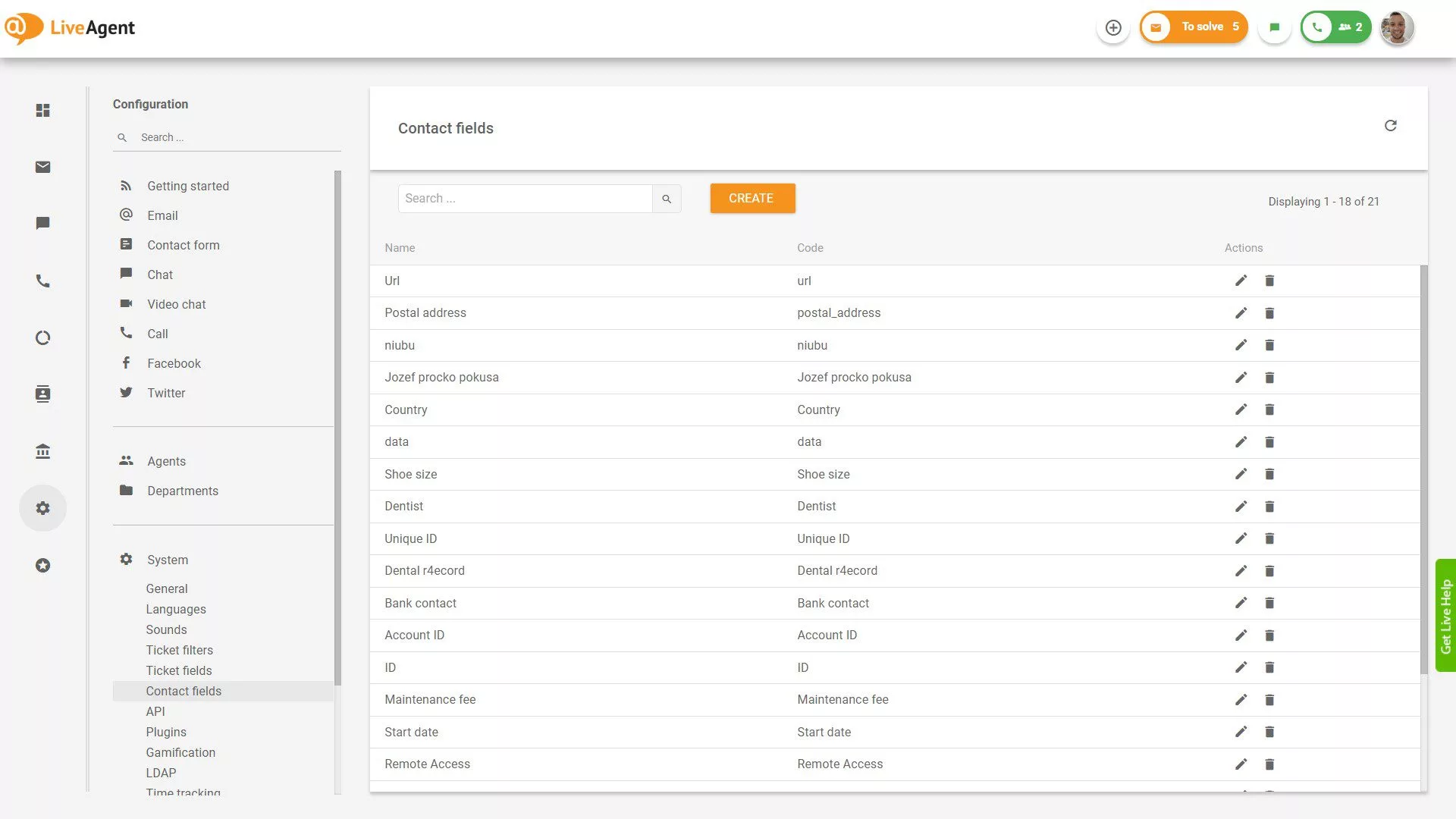 Kontaktväljad ülevaade