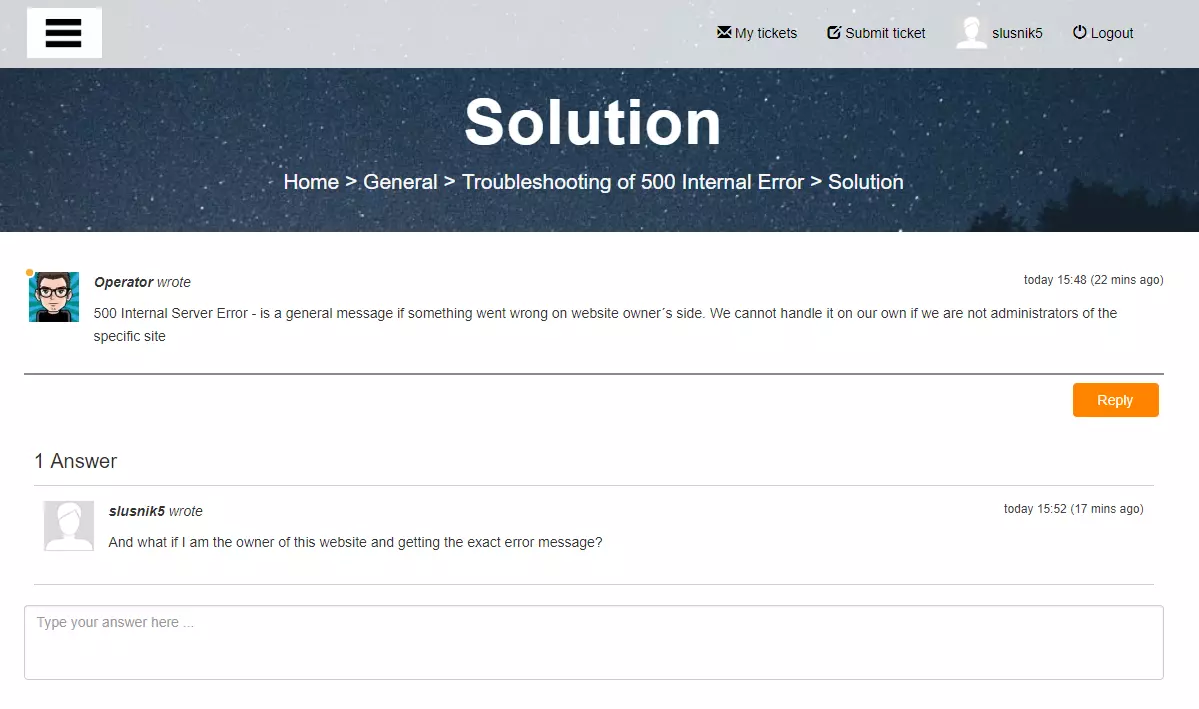 Avaliku kliendi foorumi näide